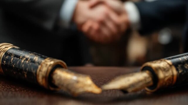 Business deal hands shaking