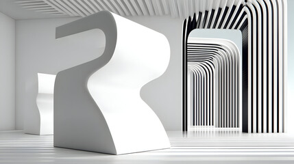 and overlapping forms moving rhythmically like a visual representation of sound waves