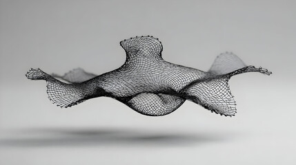 and overlapping forms moving rhythmically like a visual representation of sound waves