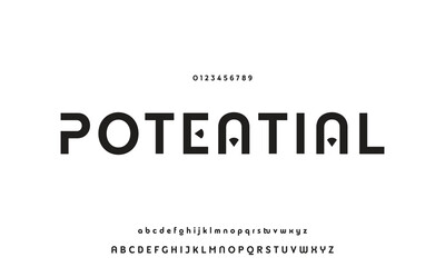 Minimal modern logo alphabet fonts. Typography minimalist urban sana serif digital fashion future creative logos fonts. vector illustration.
