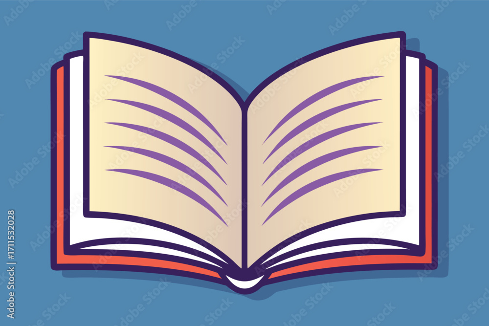 Poster open book with blank pages on a colorful background showcasing the potential of storytelling