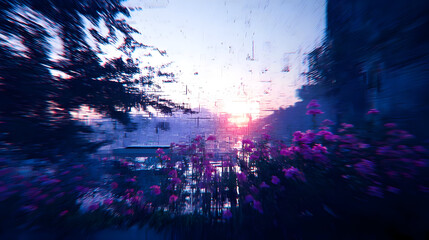 shapes and pastel overlays with energetic digital strokes and random noise