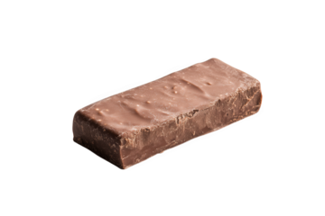 Delicious chocolate protein bar isolated on transparent background, a nutritious and tasty snack for fitness enthusiasts and anyone seeking a healthy treat