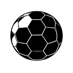 Fototapeta premium A classic black and white soccer ball illustration perfect for sports and game designs