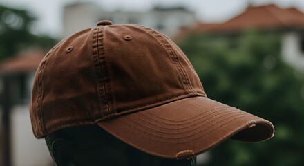 Burnt orange baseball cap