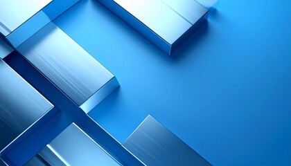 Abstract geometric shapes in light blue