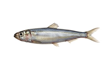 青魚イラスト、銀色の魚、シンプル背景、鮮明な画像、高清写真