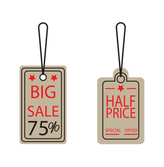 Sale tags discount offers big sale half price new arrival. Sale Coupon, voucher, tag. Vintage Style
