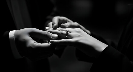 bride and groom holding hands