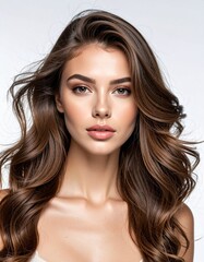 Fototapeta premium Fresh Faced Woman with Minimal Makeup