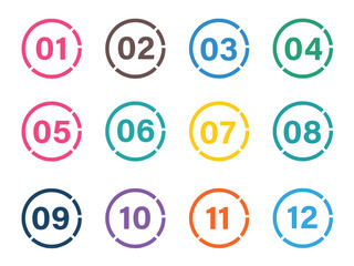 Numbers font icon vector. infographics, presentations,  data visualization symbol. vector illustration.