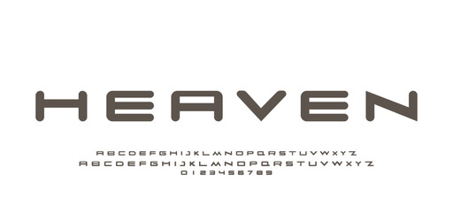 Abstract sport modern alphabet fonts sport digital game music future creative font. © Mark