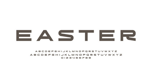 Abstract sport modern alphabet fonts sport digital game music future creative font.