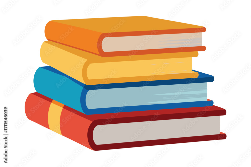 Aufkleber stacked colorful books representing knowledge and learning in an educational setting