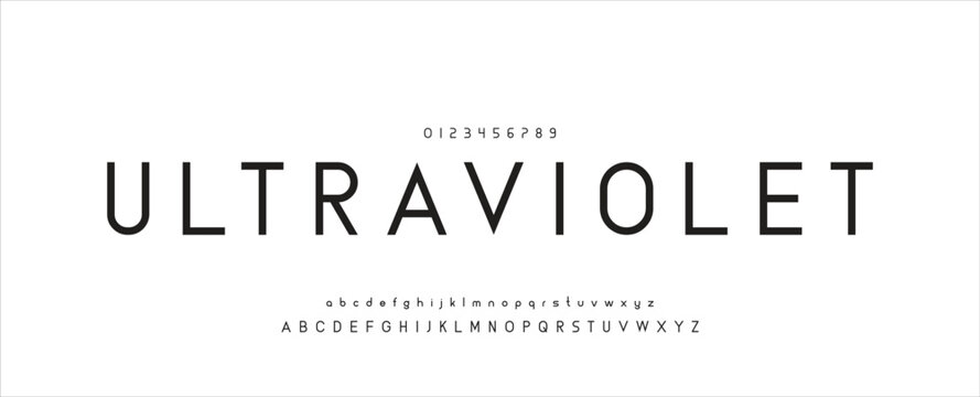 Modern Bold Font. Sans Serif Font. Regular Uppercase Lowercase Typography urban style alphabet fonts for fashion, sport, technology, digital, movie, logo design, vector illustration