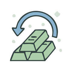 Money transfer icon PNG isolated on transparent background &ndash; finance, banking, currency exchange, online payment, transaction, financial technology