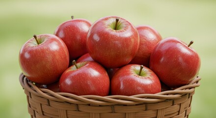 Red apples in basket