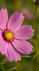 Fototapeta premium Close Up of a Beautiful Pink Cosmos Flower.