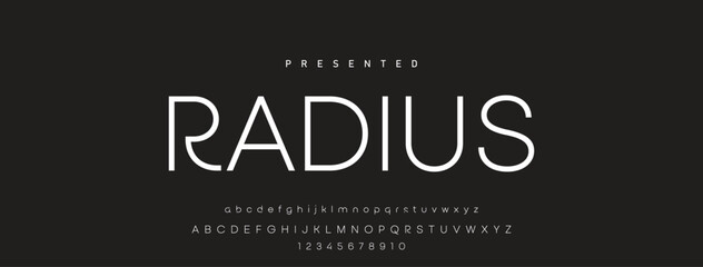 Creative font. Modern abstract digital tech font. Logo creative font, type, technology, movie, digital, music, movie. Fonts and illustration in vector format. © Mark