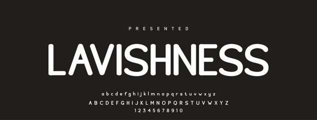 Font alphabet creative modern with black dots, letters A, B, C, D, E, F, G, H, I, J, K, L, M, N, O, P, Q, R, S, T, U, V, W, X, Y, Z and numerals 0, 1, 2, 3, 4, 5, 6, 7, 8, 9, vector illustration 10EPS © Mark
