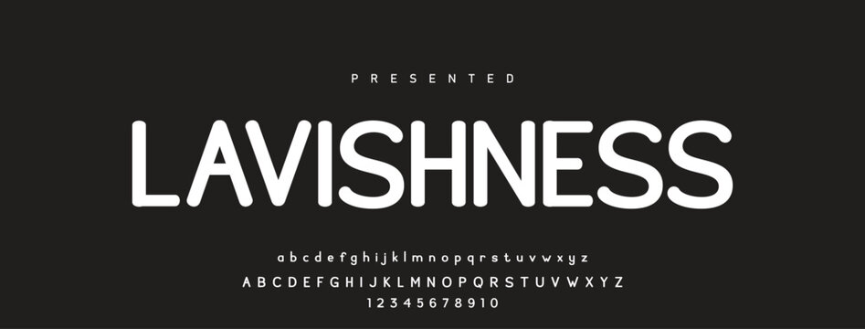 Font alphabet creative modern with black dots, letters A, B, C, D, E, F, G, H, I, J, K, L, M, N, O, P, Q, R, S, T, U, V, W, X, Y, Z and numerals 0, 1, 2, 3, 4, 5, 6, 7, 8, 9, vector illustration 10EPS