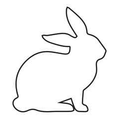 Simple Rabbit Outline