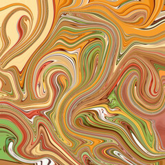 Obraz premium Dynamic swirling lines in warm earthy colors create a flowing abstract pattern perfect for modern art and fashion textiles.