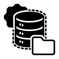 Storage icon, glyph icon style