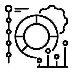 Dashboard icon, line icon style