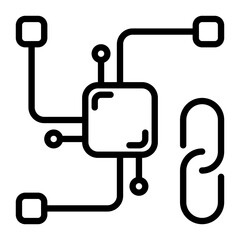 connection icon, line icon style