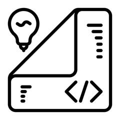 Developer icon, line icon style