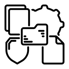 data icon, line icon style