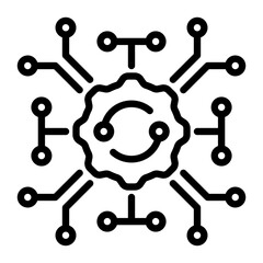digital icon, line icon style