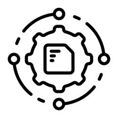 system icon, line icon style
