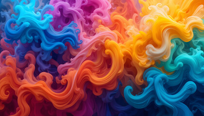 Dynamic swirling abstract fluid art bursts with vibrant energy and flowing colors, perfect for modern design backgrounds and creative projects