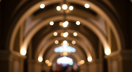 Blurred interior archway passageway