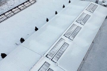 Solar panels in snowy winter environment