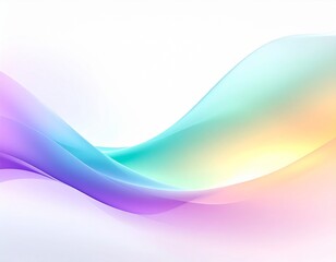 Fototapeta premium Dreamy aurora-inspired flowing lights with colorful gradient abstract background illustration