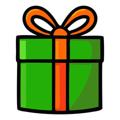gift box with ribbon vector