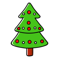 christmas tree vector illustration