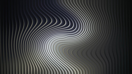 Abstract silver and black background with wavy lines creating a mesmerizing swirling pattern design