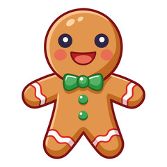 Christmas Gingerbread Man Illustration
