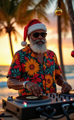 Christmas Hawaii DJ Grandpa