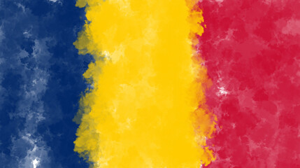 Abstract Blue Yellow Red Vertical Gradient Background.