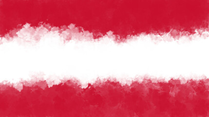 Abstract Painted Red and White Horizontal Stripe Background.