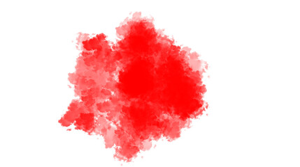 Red Ink Splash Texture on Black Background with Rough Edges for Abstract Grunge and Creative Design.