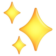 3D Stylized Sparkle Emoji