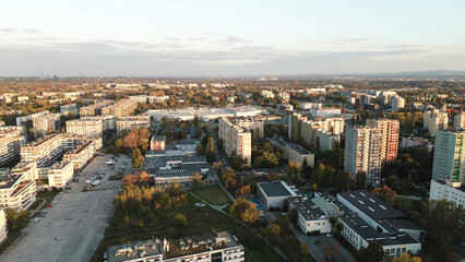 Fototapeta premium EU Modern European complex of apartment buildings. And outdoor facilities.
