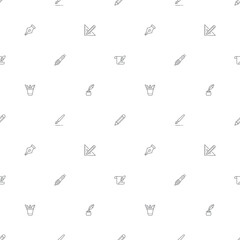 Seamless pattern with pen icon on white background.Included the icons as quill pen, marker pen, stationery, writing, literature, pen nib symbols and design elements And Other Elements.