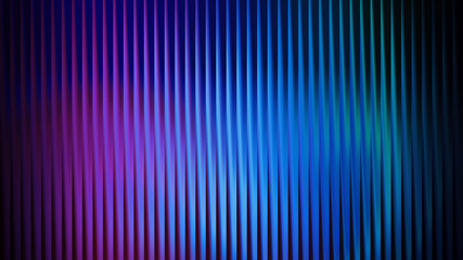 Abstract background with vertical lines and a colorful gradient in shades of blue, purple, and green